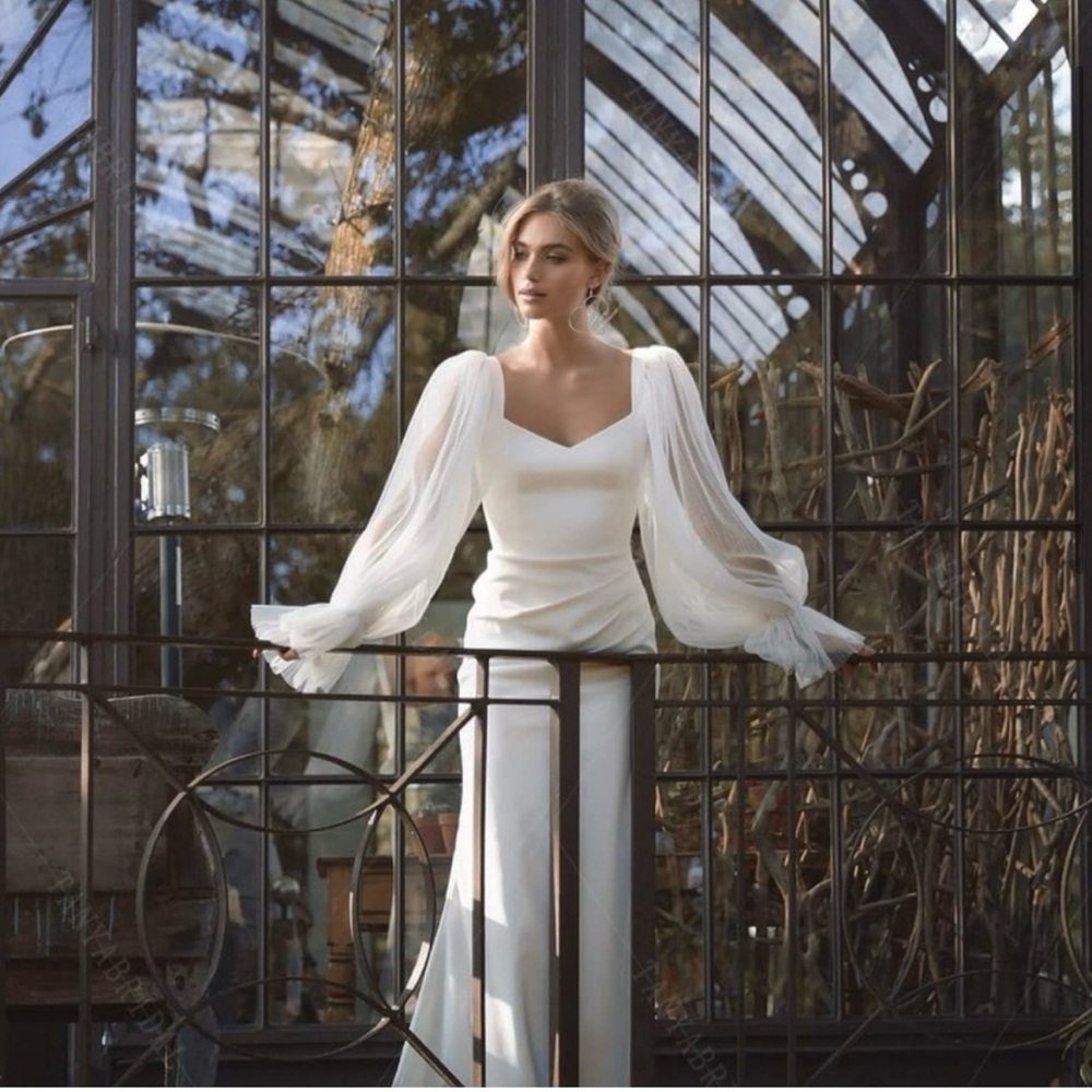 Detachable Pleated Wedding Sleeves - One Size Fits All